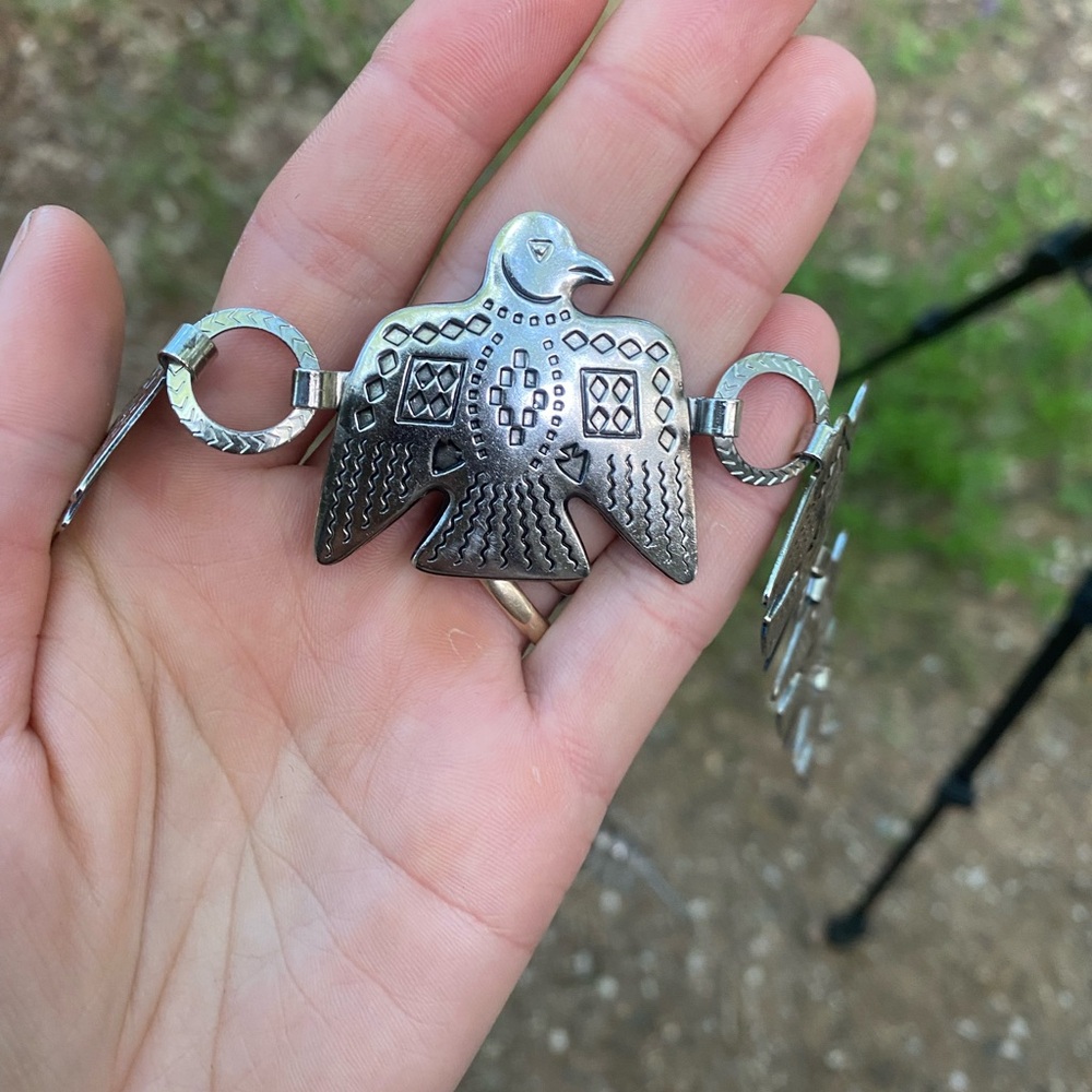 Silver Bird Motif Belt